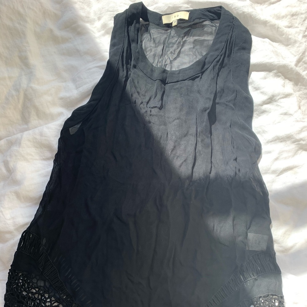 IRO blouse with broderie anglaise trim